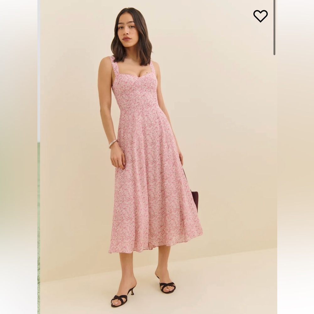 Reformation | Dresses | Reformation Lela Floral Pink Dress Rosin | Poshmark